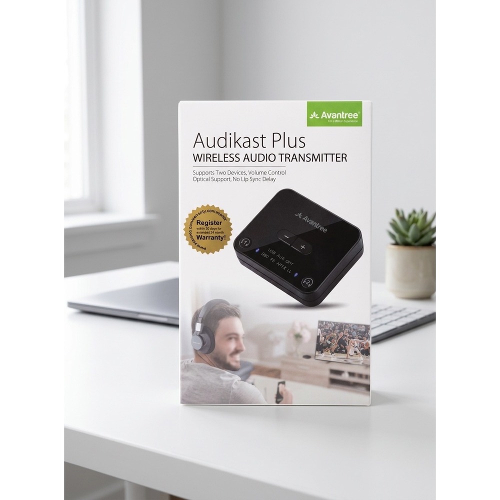 Avantree Audikast Plus Wireless Audio Transmitter Bluetooth Adapter BTTC-418-P